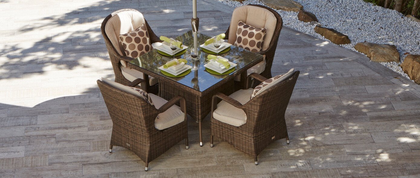 Direct Wicker Malachi Patio Wicker 5 Piece Square Dining Set Direct Wicker Malachi Patio Wicker 5 Piece Square Dining Set