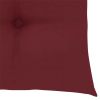 vidaXL Dining Chairs 6 pcs with Wine Red Cushions Solid Teak Wood
