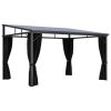 vidaXL Gazebo with Curtain 13.3'x9.6'x8' Anthracite