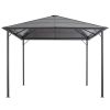 vidaXL Gazebo with Roof Aluminum 9.8'x9.8' Black