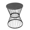 Fern Outdoor 16 Inch Iron Side Table Matte Black