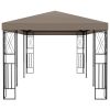 vidaXL Gazebo 236.2"x118.1" Taupe Fabric