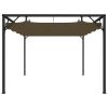 vidaXL Garden Gazebo with Retractable Roof 9.8'x9.8' Taupe 0.6 oz/ftÂ¬â‰¤