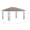 vidaXL Gazebo with Mosquito Net 13.1'x9.8'x9' Taupe 0.6 oz/ftÂ¬â‰¤