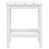 Patio Adirondack Chairs with Footstool & Table HDPE White