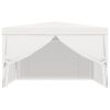 vidaXL Party Tent with 4 Mesh Sidewalls 13.1'x13.1' White