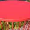 Fern Outdoor 16 Inch Iron Side Table Red