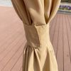 10 x 10 Ft Outdoor Patio Garden Gazebo Canopy With Curtains; Khaki Top