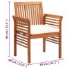 Patio Dining Chairs with Cushions 4 pcs Solid Wood Acacia