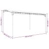 Canopy Anthracite 13.1'x9.8' 0.6 oz/ftÂ¬â‰¤ Fabric and Steel