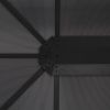 vidaXL Gazebo with Roof Aluminum 13.1'x9.8'x8.5' Black