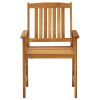 vidaXL Patio Chairs with Cushions 2 pcs Solid Acacia Wood