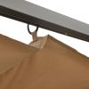 vidaXL Pergola with Retractable Roof Taupe 9.8'x9.8' Steel 0.6 oz/ftÂ¬â‰¤