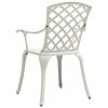 vidaXL Patio Chairs 4 pcs Cast Aluminum White