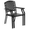 vidaXL Patio Chairs 4 pcs Mesh Design Steel Black