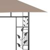 vidaXL Gazebo with Mosquito Net 13.1'x9.8'x9' Taupe 0.6 oz/ftÂ¬â‰¤
