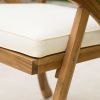 Helen Outdoor Teak Finish Acacia Wood Arm Chair (Set of 2)