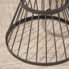 Fern Outdoor 16 Inch Iron Side Table Matte Black