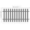vidaXL Picket Fence WPC 78.7"x39.4"