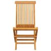 vidaXL Patio Chairs with Gray Cushions 4 pcs Solid Teak Wood
