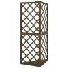 vidaXL Corner Trellis Gray 19.6"x19.6"x57" Solid Fir Wood