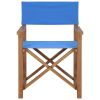 vidaXL Director's Chair Solid Teak Wood Blue