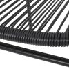 Chrissy Outdoor Black Modern Faux Rattan Club Chairs (Set of 2)