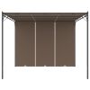 vidaXL Garden Gazebo with Side Curtain 9.8'x9.8'x7.4' Taupe