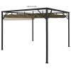 vidaXL Garden Gazebo with Retractable Roof 9.8'x9.8' Taupe 0.6 oz/ftÂ¬â‰¤