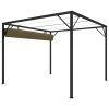 vidaXL Garden Gazebo with Retractable Roof 9.8'x9.8' Taupe 0.6 oz/ftÂ¬â‰¤