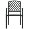 vidaXL Stackable Patio Chairs 2 pcs Steel Black