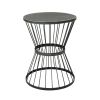 Fern Outdoor 16 Inch Iron Side Table Matte Black