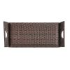 Izidora Outdoor Brown Wicker Storage Ottoman