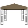 vidaXL Gazebo 118.1"x118.1" Taupe Fabric