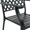 vidaXL Patio Chairs 4 pcs Mesh Design Steel Black