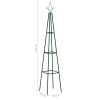 vidaXL Garden Climbing Plant Racks 2 pcs Dark Green 13.8"x13.8"x76.8" Iron