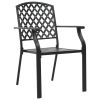 vidaXL Patio Chairs 4 pcs Mesh Design Steel Black