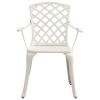 vidaXL Patio Chairs 4 pcs Cast Aluminum White