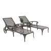 193*64.5*93cm Backrest Adjustable Courtyard Cast Aluminum Lying Bed Bronze
