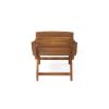Lisbon Outdoor Wood Folding & Portable Chaise Lounge Brown Patina ( set of 1)