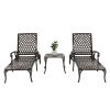 193*64.5*93cm Backrest Adjustable Courtyard Cast Aluminum Lying Bed Bronze