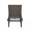 Zanna Outdoor Gray Wicker Adjustable Chaise Lounge set of 1