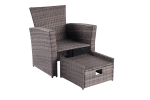 6 Piece Patio Furniture Set Outdoor Sectional Sofa Conversation Sofa Set with All-Weather Rattan Wicker for Porch Lawn Garden