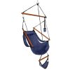 Hardwood With Cup Holder Wooden Stick Perforated 100kg Seaside Courtyard Hanging Chair