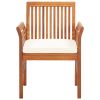 Patio Dining Chairs with Cushions 8 pcs Solid Wood Acacia