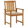 Patio Chairs with Cushions 6 pcs Solid Acacia Wood