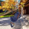 Hardwood With Cup Holder Wooden Stick Perforated 100kg Seaside Courtyard Hanging Chair