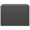 vidaXL Patio Cushion Box PE Rattan Black