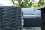 Direct Wicker 7 PCS Outdoor PE Rattan Wicker Sofa Rattan Patio Garden Furniture, With Wide Cabinet, Gray