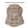 Accent Chair Lazy Reclining Leisure Chair with Removable Metal Legs and High-Density Foam, Comfy Upholstered Single Sofa Chair With Ottoman for Living